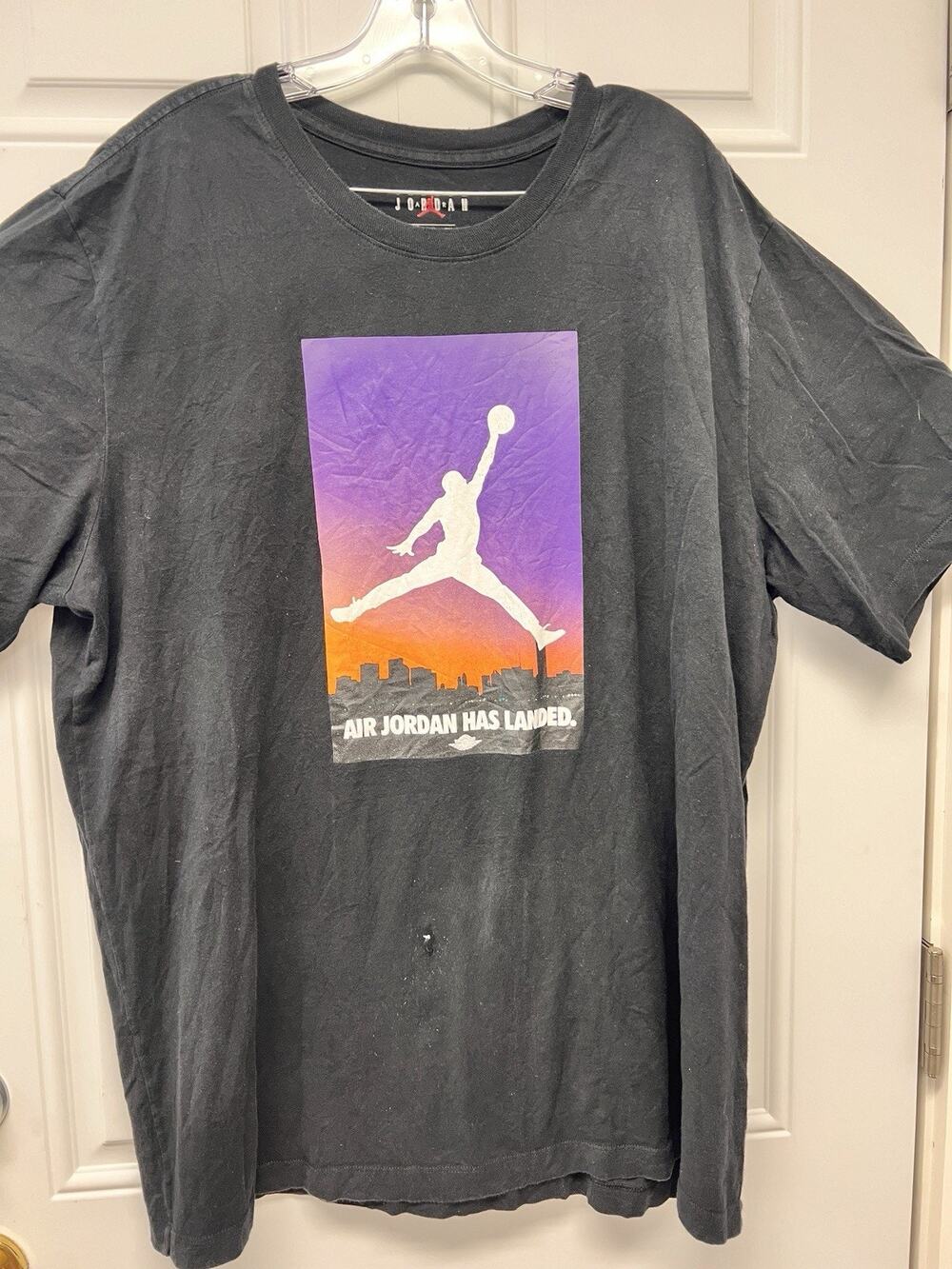 Air Jordan vintage graphic T-Shirt Size XXL Small Blemish On Front NOC3264